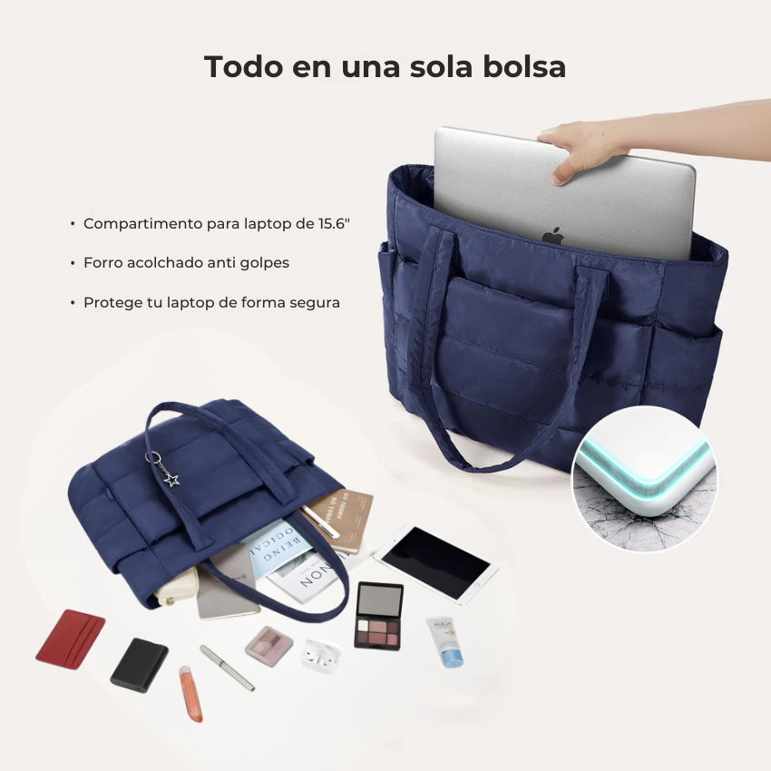 Bolsa Tote Acolchada Organizadora