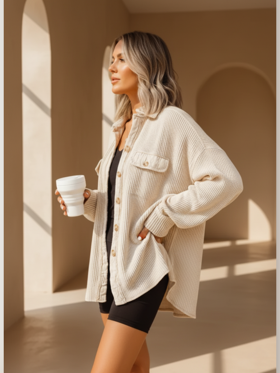 Chaqueta tejida con botones – Luvira