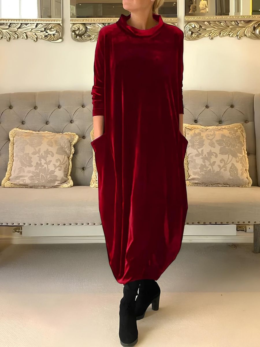 Vestido de terciopelo relajado – Renata