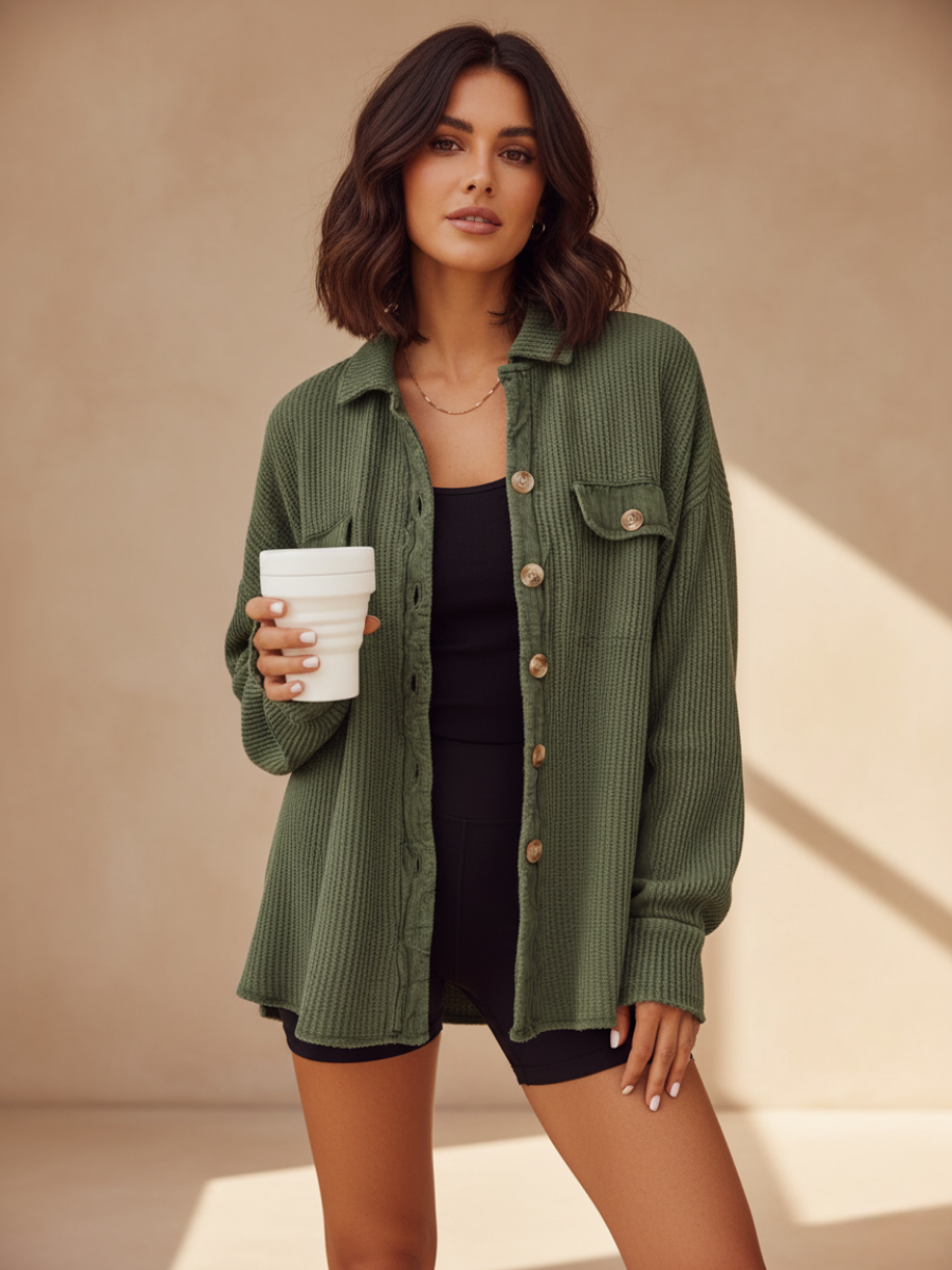 Chaqueta tejida con botones – Luvira