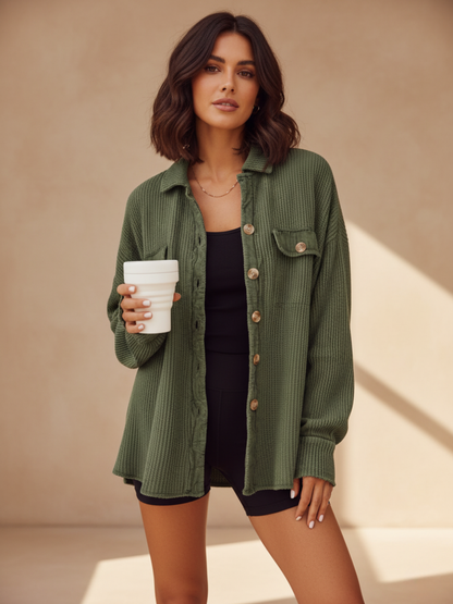 Chaqueta tejida con botones – Luvira