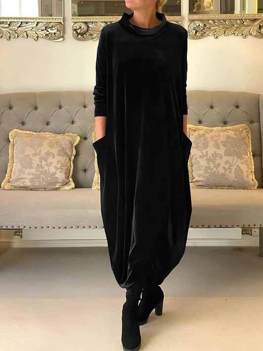 Vestido de terciopelo relajado – Renata