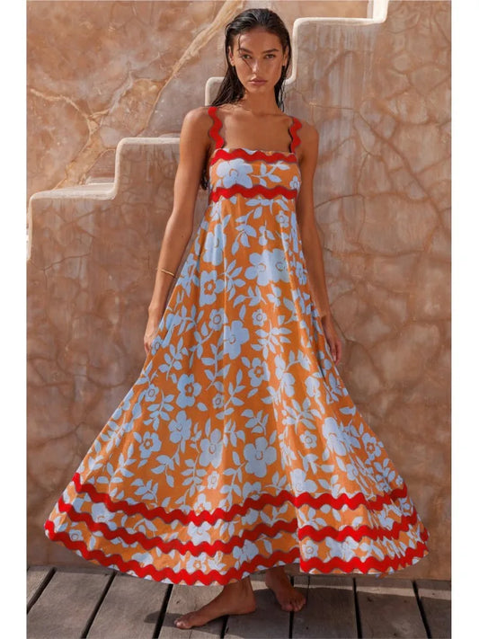 Vestido largo fruncido – Aurelia