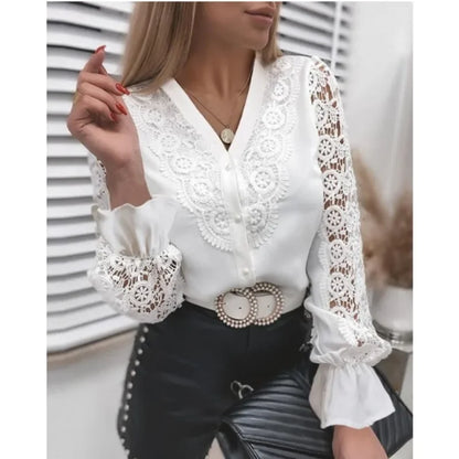 Blusa de encaje blanca – Liora
