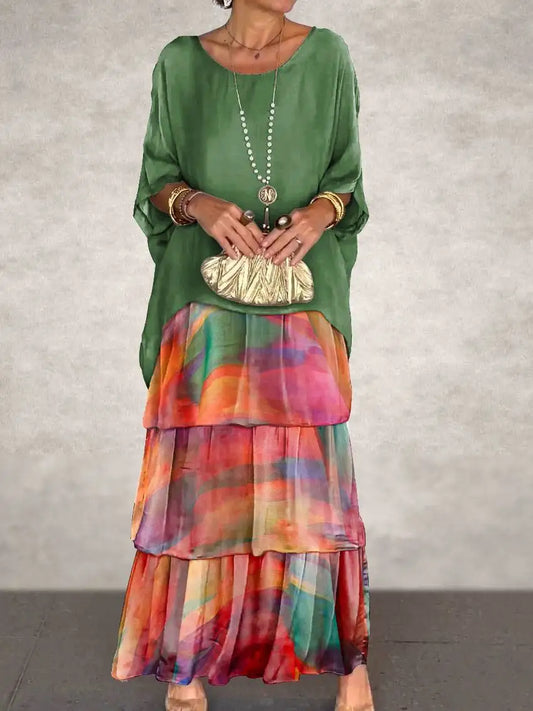 Vestido largo con volantes – Solea