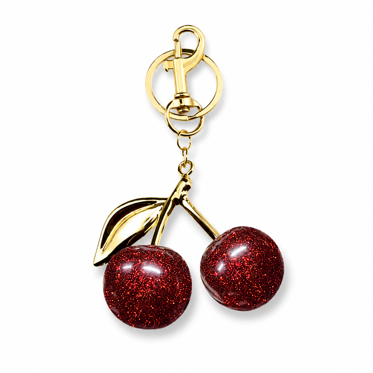 Charm para Bolso Cereza Dorada