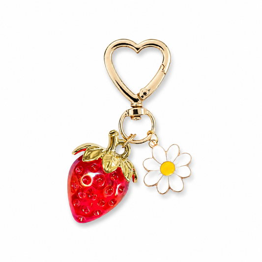 Charm para Bolso Fresa y Margarita