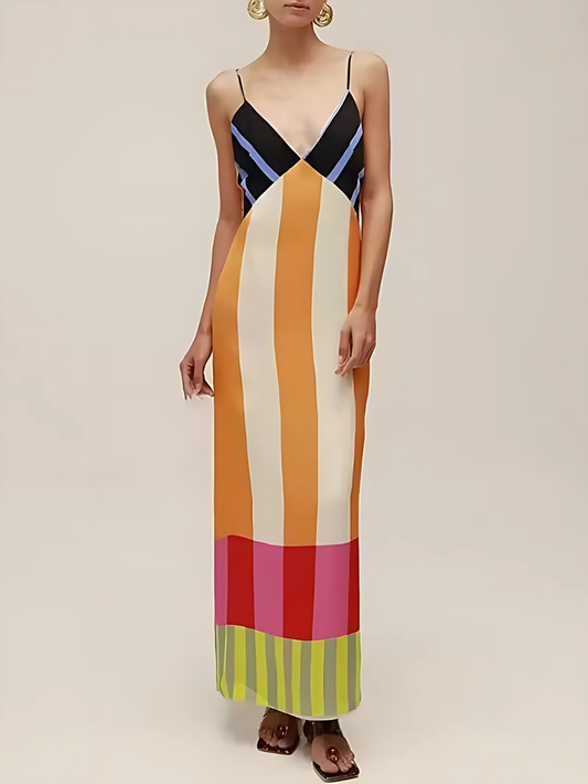 Vestido largo a rayas – Soléa