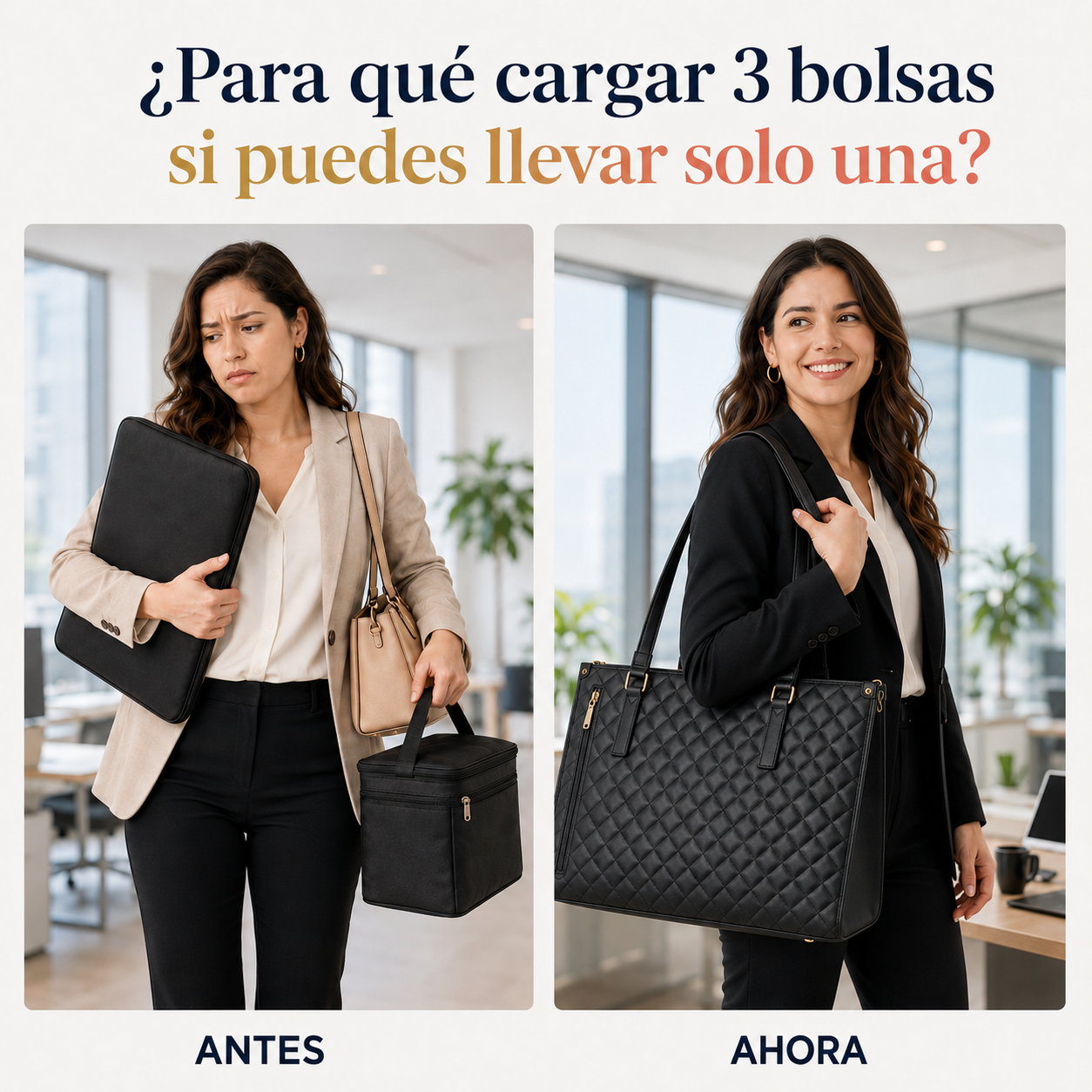 Bolsa Tote Ejecutiva 3 en 1